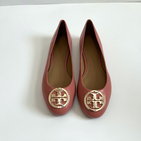 NIB Tory Burch Benton 2 Leather Ballet Flats - Size 7.5, Color: Tramonto/Gold - Picture 5 of 10